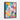 Geometric Dreams of a Colorful Poodle Framed Canvas (Black) / 24 x 32