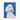 Regal Poodle in Blue Contrast Canvas Wrap / 24 x 32
