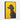 Noble Black Poodle Against Yellow Framed Canvas (Black) / 20 x 30