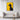 Noble Black Poodle Against Yellow Framed Canvas (Black) / 30 x 40
