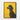 Noble Black Poodle Against Yellow Framed Canvas (Walnut) / 30 x 40