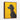 Noble Black Poodle Against Yellow Framed Canvas (Walnut) / 8 x 10