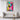 Electric Pink Canine Abstract Fusion Framed Canvas (Walnut) / 32 x 48
