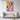 Colorful Canine Modern Geometry Framed Canvas (Walnut) / 32 x 48