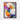 Dynamic Geometric Abstraction in Color Framed Canvas (Walnut) / 18 x 24