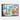 Cubist Coastal Escape with Vibrant Colors Framed Canvas (Black) / 30 x 20