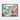 Cubist Coastal Escape with Vibrant Colors Framed Canvas (Walnut) / 20 x 16