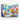 Cubist Coastal Escape with Vibrant Colors Canvas Wrap / 24 x 18