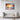 Fiery Sunset Waves at Dusk Framed Canvas (Black) / 48 x 32