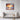 Fiery Sunset Waves at Dusk Framed Canvas (Walnut) / 48 x 32