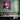 Vibrant Mystery in Pink Expressionism Framed Canvas (Black) / 16 x 20