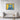 Majestic Blue Bear on Yellow Framed Canvas (Black) / 32 x 24