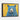 Majestic Blue Bear on Yellow Framed Canvas (Black) / 40 x 30