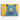 Majestic Blue Bear on Yellow Canvas Wrap / 48 x 32