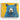 Majestic Blue Bear on Yellow Canvas Wrap / 10 x 8