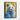 Blue Bear in Golden Hues Framed Canvas (Black) / 18 x 24