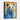 Blue Bear in Golden Hues Framed Canvas (Black) / 11 x 14
