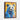 Blue Bear in Golden Hues Framed Canvas (Walnut) / 18 x 24