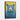Blue Bear on Golden Canvas Framed Canvas (Black) / 32 x 48