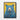 Blue Bear on Golden Canvas Framed Canvas (Black) / 18 x 24