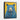 Blue Bear on Golden Canvas Framed Canvas (Black) / 11 x 14