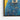 Blue Bear on Golden Canvas Framed Canvas (Black) / 16 x 20