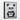 Charming Panda in Nautical Stripes Framed Canvas (Black) / 11 x 14