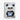 Charming Panda in Nautical Stripes Canvas Wrap / 32 x 48
