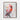 Crimson Cardinal in Abstract Expression Framed Canvas (Walnut) / 8 x 10