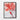 Crimson Cardinal in Winter Abstract Framed Canvas (Black) / 18 x 24