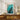 Regal Blue Peacock on Turquoise Canvas Fine Art Print / 24 x 32