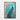 Regal Blue Peacock on Turquoise Canvas Framed Canvas (Black) / 32 x 48