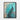 Regal Blue Peacock on Turquoise Canvas Framed Canvas (Black) / 24 x 32