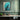 Regal Blue Peacock on Turquoise Canvas Framed Canvas (Black) / 8 x 10