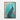 Regal Blue Peacock on Turquoise Canvas Framed Canvas (Walnut) / 32 x 48