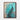 Regal Blue Peacock on Turquoise Canvas Framed Canvas (Walnut) / 30 x 40