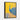 Magical Blue Peacock on Yellow Framed Canvas (Black) / 24 x 32