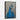 Majestic Blue Peacock Portrait Framed Canvas (Black) / 20 x 30