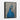 Majestic Blue Peacock Portrait Framed Canvas (Black) / 18 x 24
