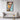 Geometric Gaze in Colorful Contemplation Framed Canvas (Walnut) / 32 x 48