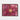 Crimson Bloom with Golden Veins Framed Canvas (Walnut) / 24 x 18