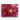 Crimson Bloom with Golden Veins Canvas Wrap / 24 x 18