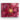 Crimson Bloom with Golden Veins Canvas Wrap / 14 x 11