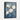 Serene White Roses on Blue Canvas Framed Canvas (Black) / 18 x 24