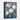 Serene White Roses on Blue Canvas Framed Canvas (Black) / 11 x 14