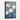 Serene White Roses on Blue Canvas Framed Canvas (Walnut) / 20 x 30