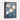 Serene White Roses on Blue Canvas Framed Canvas (Walnut) / 18 x 24
