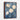 Serene White Roses on Blue Canvas Framed Canvas (Walnut) / 16 x 20