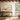 Golden Horizons: Minimalist Landscape Framed Canvas (Walnut) / 48 x 32