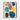 Conversations in Colorful Geometric Shapes Framed Canvas (Walnut) / 32 x 48